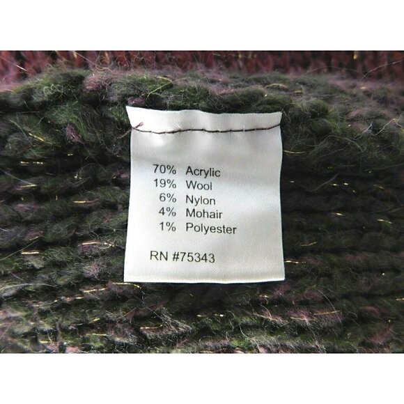 Twins pink & purple soft wool blend open sweater, woman's size M, made in Italy - Picture 2 of 6